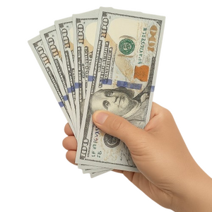 Hand with cash for junk car offer Cash for junk car offers free towing and quote